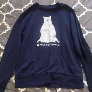 navy blue polar bear sweater